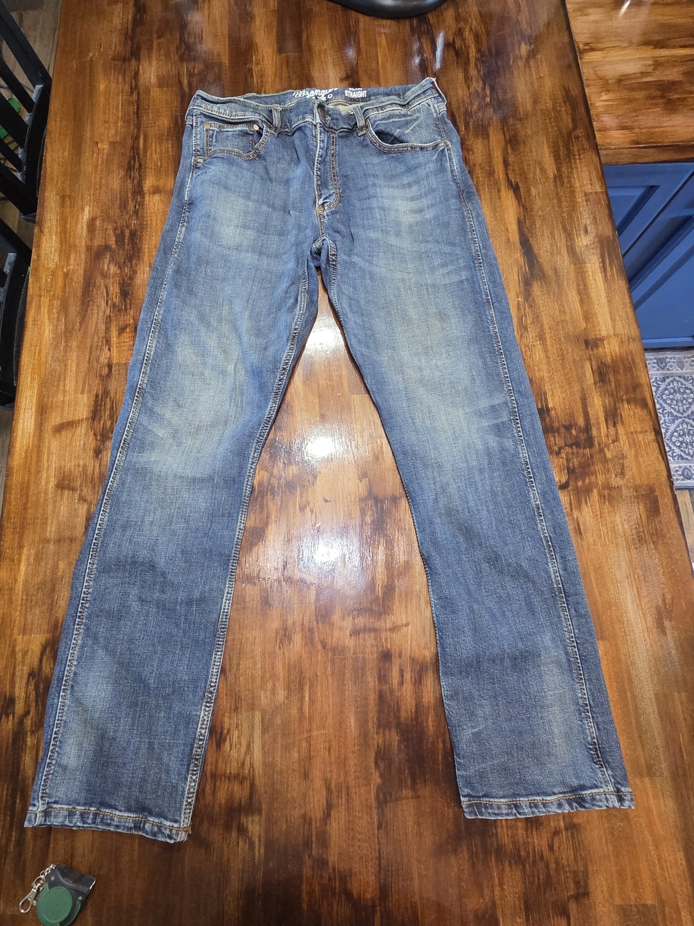 Wrangler Retro Slim Straight Men's Blue Jeans Waist 32x31 FLAWED